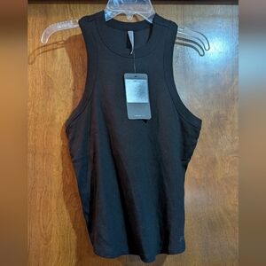 NWT Fabletics Black High Neck Rib Tank XL